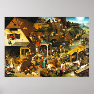 Poster de Pieter Bruegel Netherlandisa Proverbes