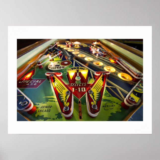 Poster de pinball Mercury (Devant)
