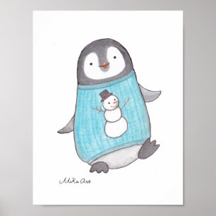 Poster de pingouin mignon Pingouin Bonne crèche Im