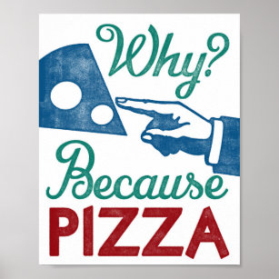 Poster de pizza amusant Art Imprimer Décor de cuis