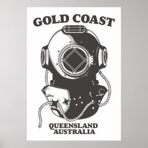 poster de plongée Gold Coast Queensland Australie