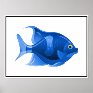 Poster de poisson bleu