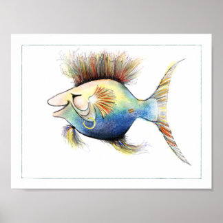 Poster de poisson Imaginaire : Cod Stewart