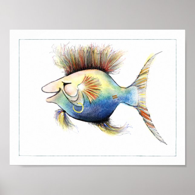 Poster de poisson Imaginaire : Cod Stewart (Devant)