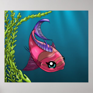 Poster de poisson rose