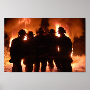 Poster de pompiers de la famille Fire