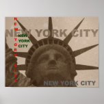 Poster de Pop Art Lady Liberty New York City<br><div class="desc">Statue de la Liberté Pop Art USA Symbole - Pop Art Style New York City Monuments Artworks - Independent United States of America National Symbol Buildings</div>