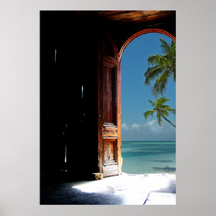 Poster de porte de rêve tropical