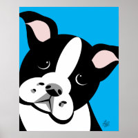 Poster de portrait de Boston Terrier Vector