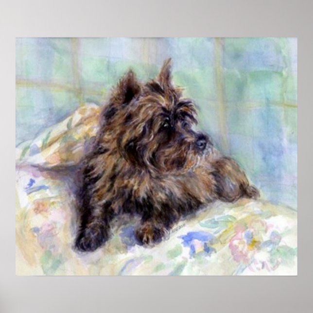 Poster de portrait de chien Cairn Terrier Imprimer (Devant)