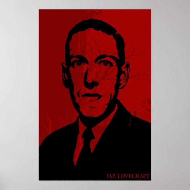Poster de portrait HP Lovecraft (Devant)