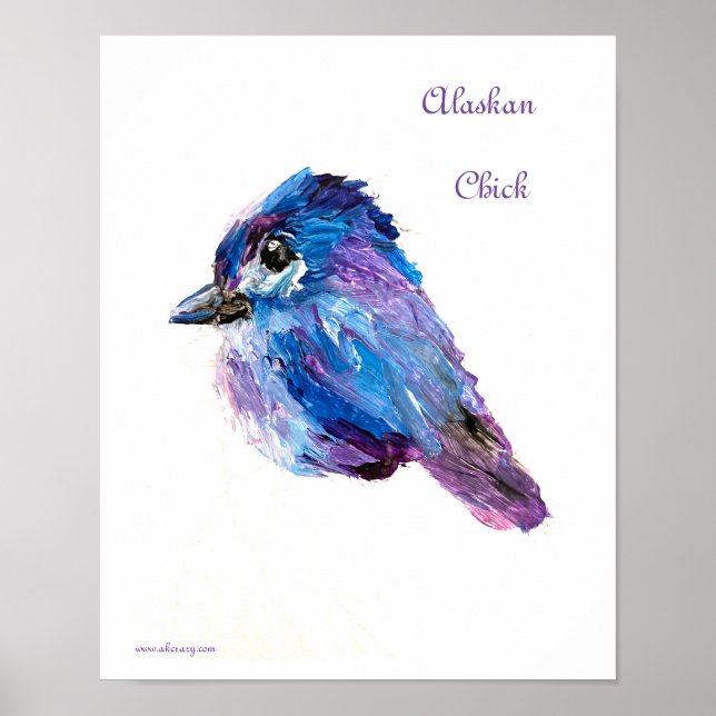 Poster de poussin de l'Alaska sur le matt de valeu (Devant)