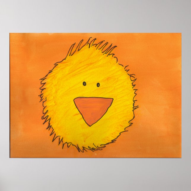 Poster de poussins d'aquarelle (Devant)