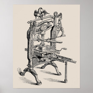 Poster de presse à main vintage Columbie