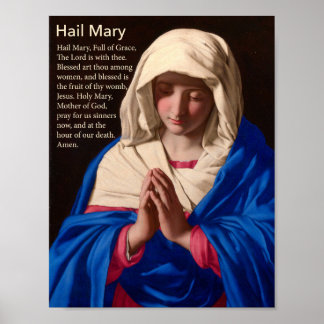 Poster de prière Hail Mary