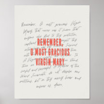 Poster de prière Memorare