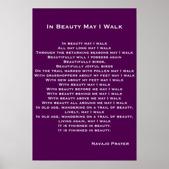 Poster de prière Navajo (Devant)