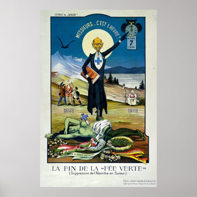 Poster de propagande anti-Absinthe (Devant)