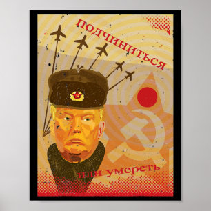 Poster de propagande anti-Trump Russie contre la n