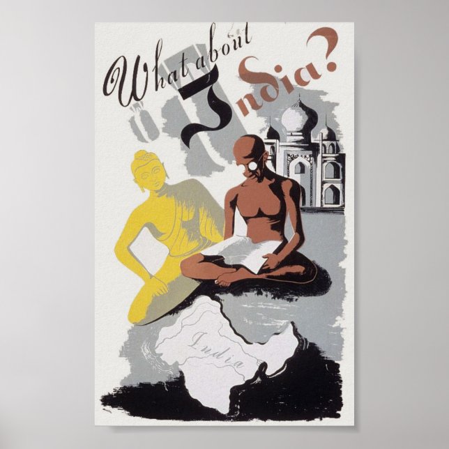 Poster de propagande de l'Inde vintage (Devant)