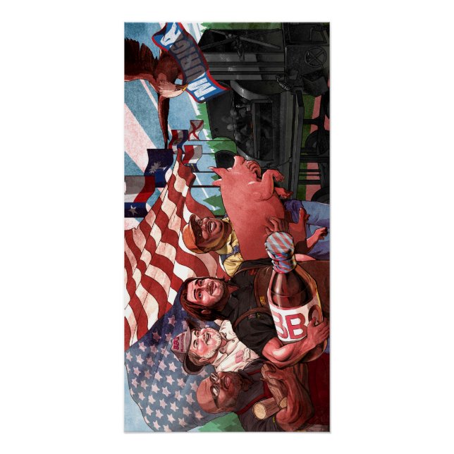 Poster de propagande du barbecue américain (pas de (Devant)