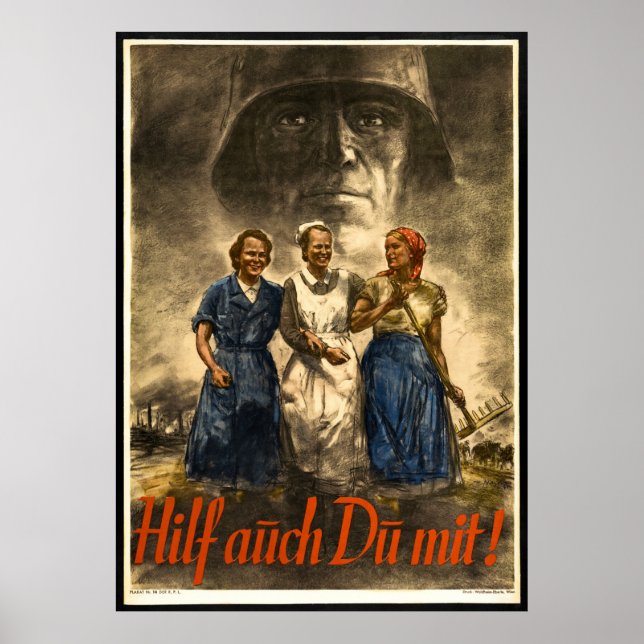 POSTER DE PROPAGANDE GUERRE NAZI (Devant)