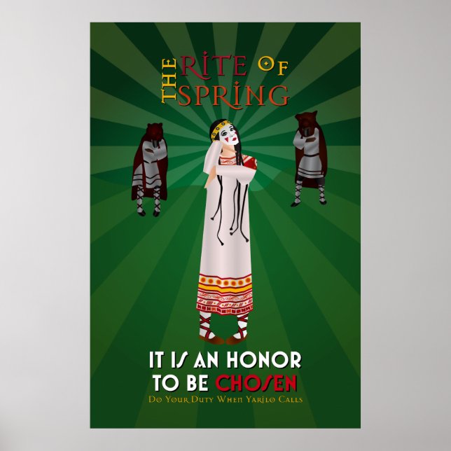 Poster de propagande païenne sur le rite du printe (Devant)