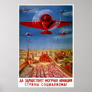 Poster de propagande soviétique des années 30 vint