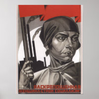 Poster de propagande soviétique pour l'égalité des