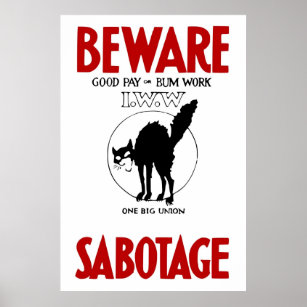 Poster de propagande vintage de l'IWW