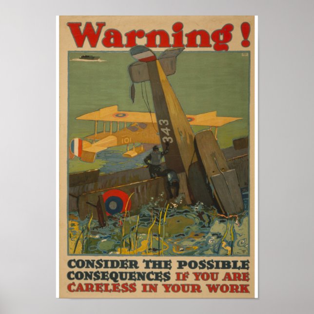 Poster de propagande vintage WW 1 (Devant)