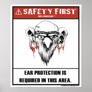 Poster de protection contre l'Humour-oreille