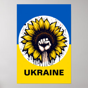 Poster de protestation Soutien Ukraine Tailles mul