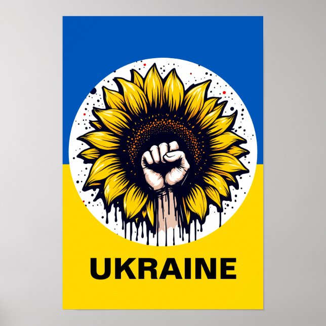 Poster de protestation Soutien Ukraine Tailles mul (Devant)