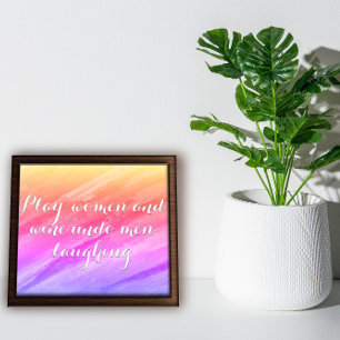 Poster de proverbe amusant pour les femmes et le v