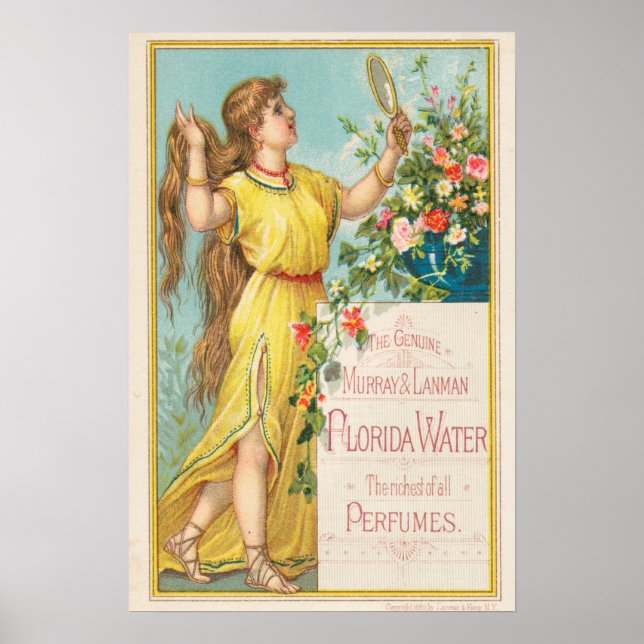 Poster de publicité de parfum vintage (Devant)