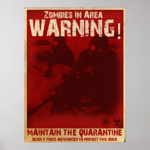 Poster de quarantaine Zombie