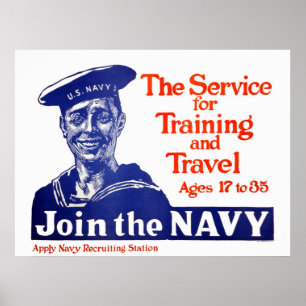 Poster de recrutement de la marine américaine vint
