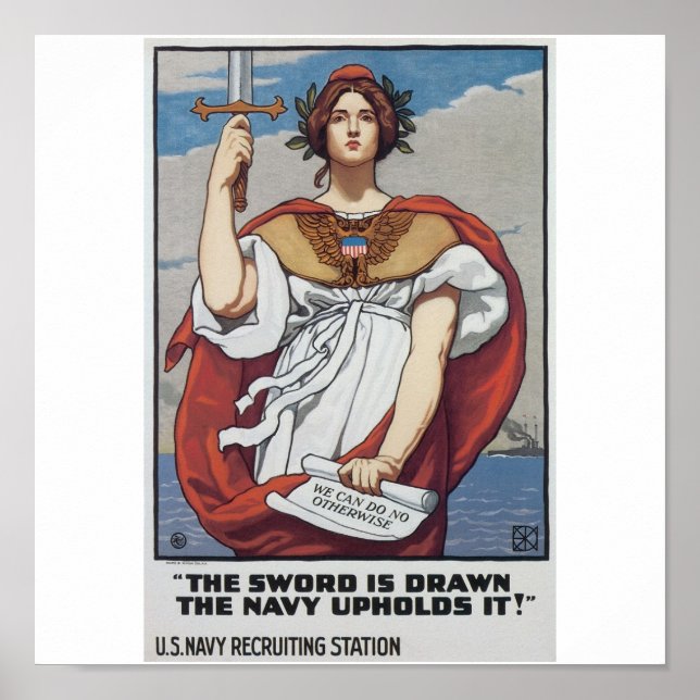 Poster de recrutement de l'ancienne marine vers 19 (Devant)