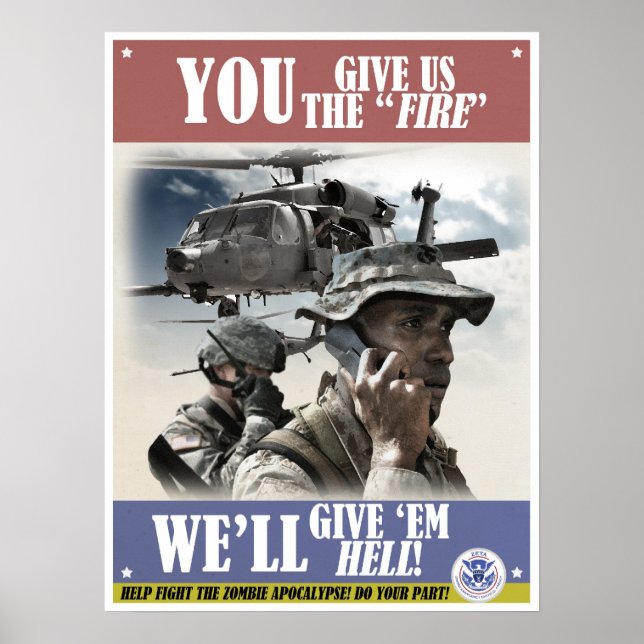 Poster de recrutement Vintage Zombie Apocalypse (Devant)