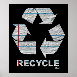 Poster de recyclage de carnet