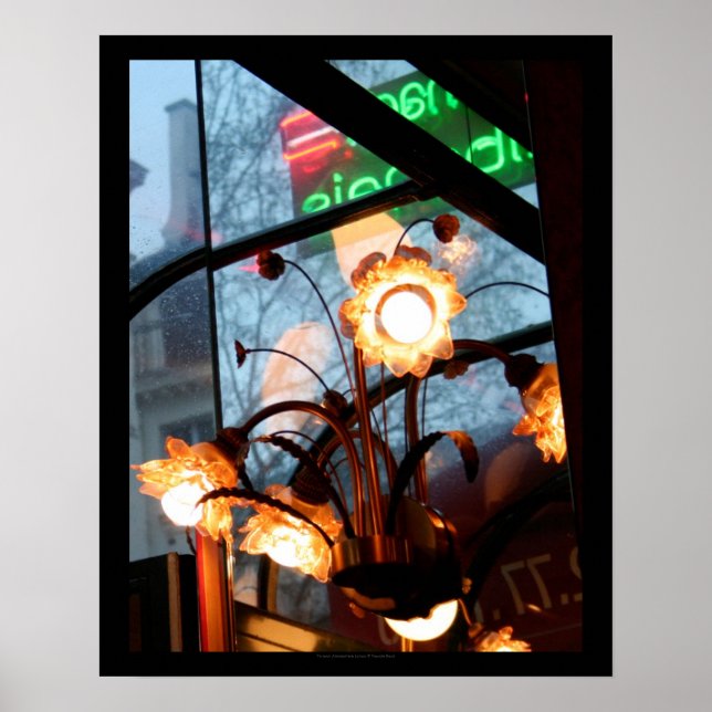Poster de réflexion et de lampes d'ambiance parisi (Devant)
