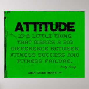Poster de remise en forme écologique avec attitude