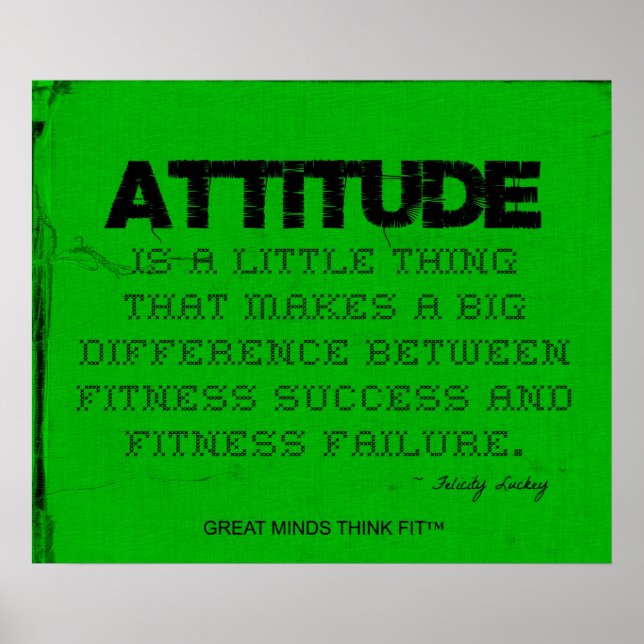 Poster de remise en forme écologique avec attitude (Devant)