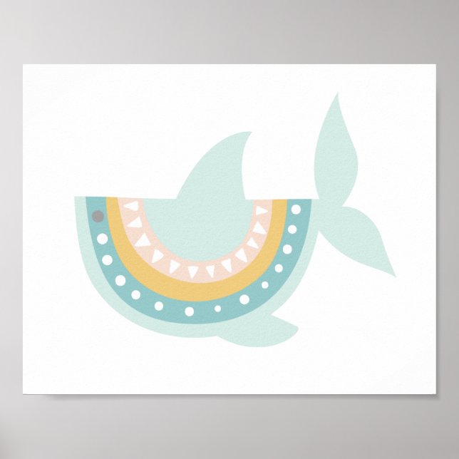 Poster de requin Pastel Boho (Devant)