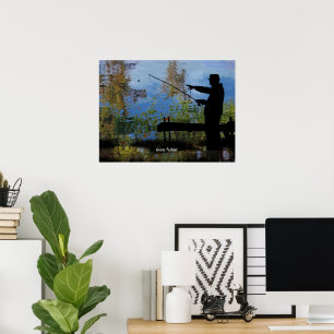 Poster de retraite de pêche pour homme âgé