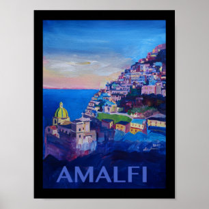 Poster de Retro Italie Amalfi