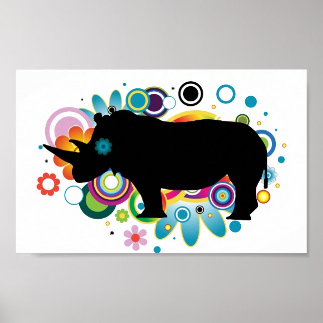 Poster de Rhino Abstrait (Devant)
