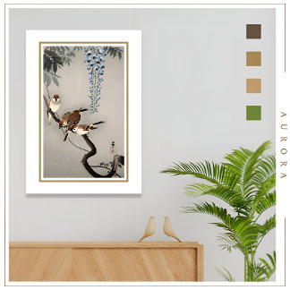 Poster de Ring Sparrows, Ohara Koson (1877-1945)