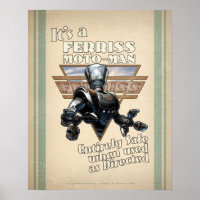 Poster de Robot Rétro Ferris Moto-Man (16x20")